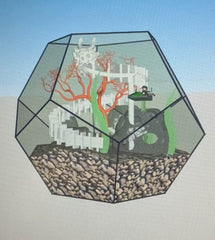 Underwater World Glass Terrarium – Calming Ocean Scene Decor