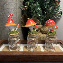 Whimsical Mushroom Jar – Calming Desk Decor for Relaxation