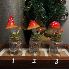 Whimsical Mushroom Jar – Calming Desk Decor for Relaxation